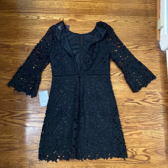 Lulus- Love on the Mind Crochet Lace Mini Dress - Picture 4 of 5